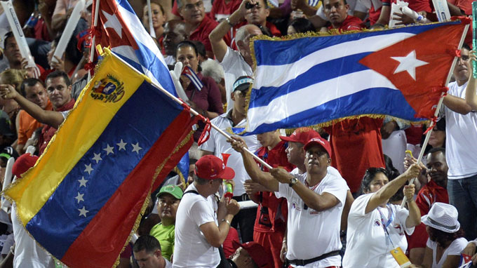 Banderas Cuba y Venezuela