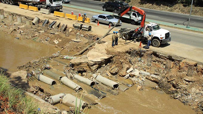 Obras preliminares empeoraron la capacidad de la canalización del río El Valle