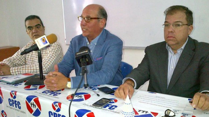 Jorge Botti y Cipriano Heredia en rueda de prensa de CPFC