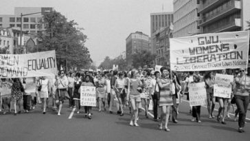 Marcha de mujeres en Washington DC el 26 de agosto de 1970